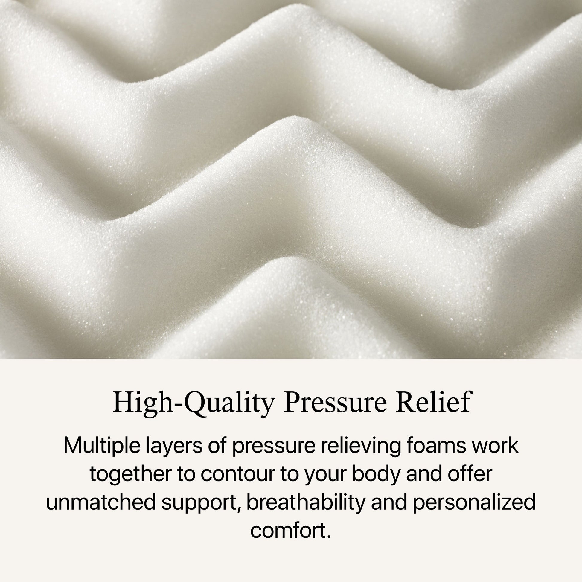 Close-up view of the material on the Beautyrest Select hybrid mattress ||feel: medium