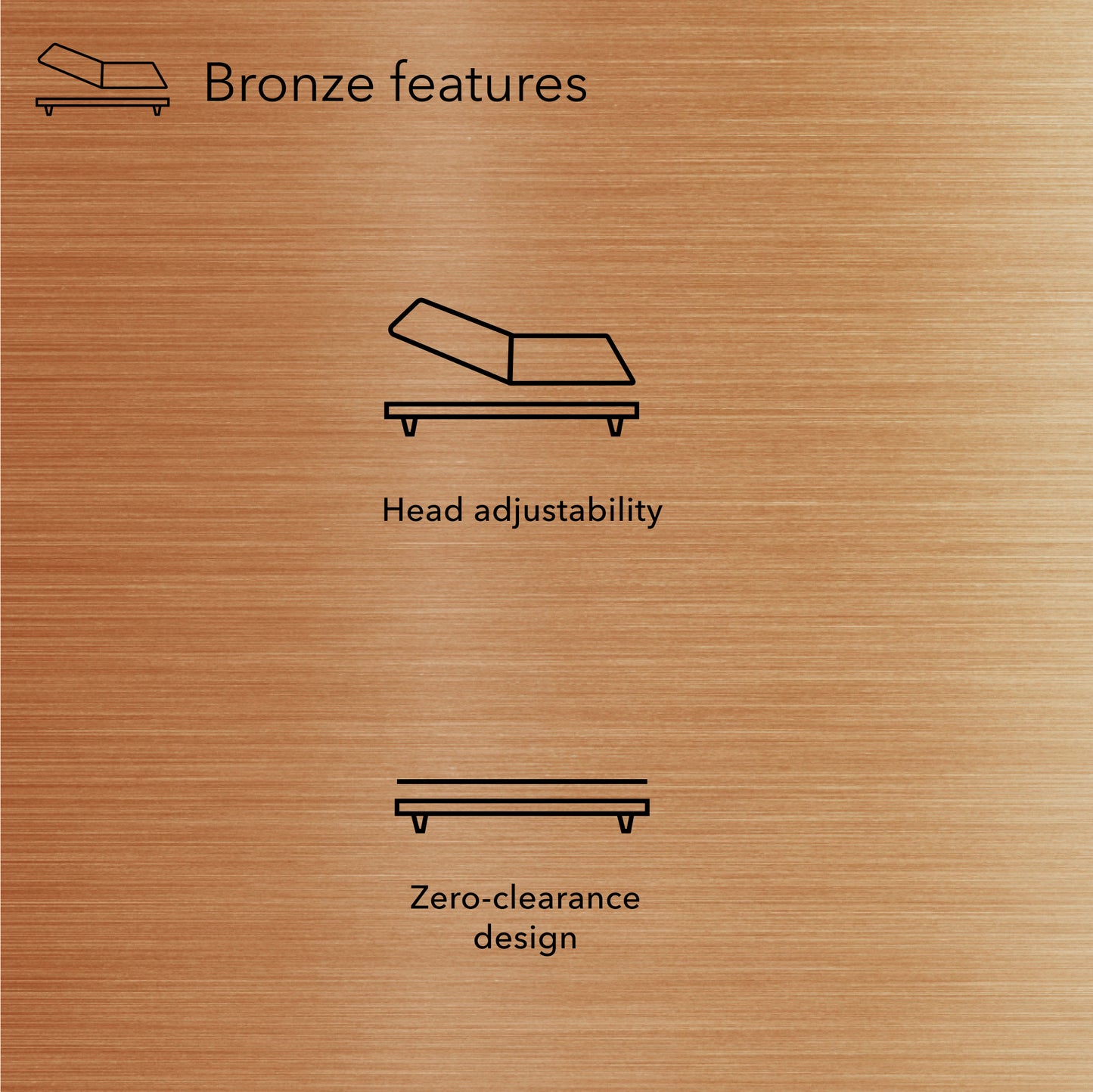 Diagram of Baselogic Bronze Adjustable Base showing its feature