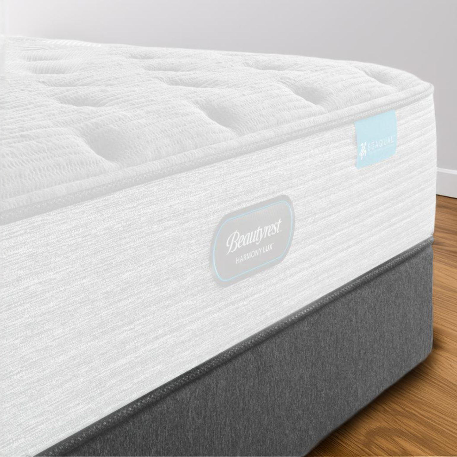 Beautyrest flat foundation in a bedroom with mattress on top